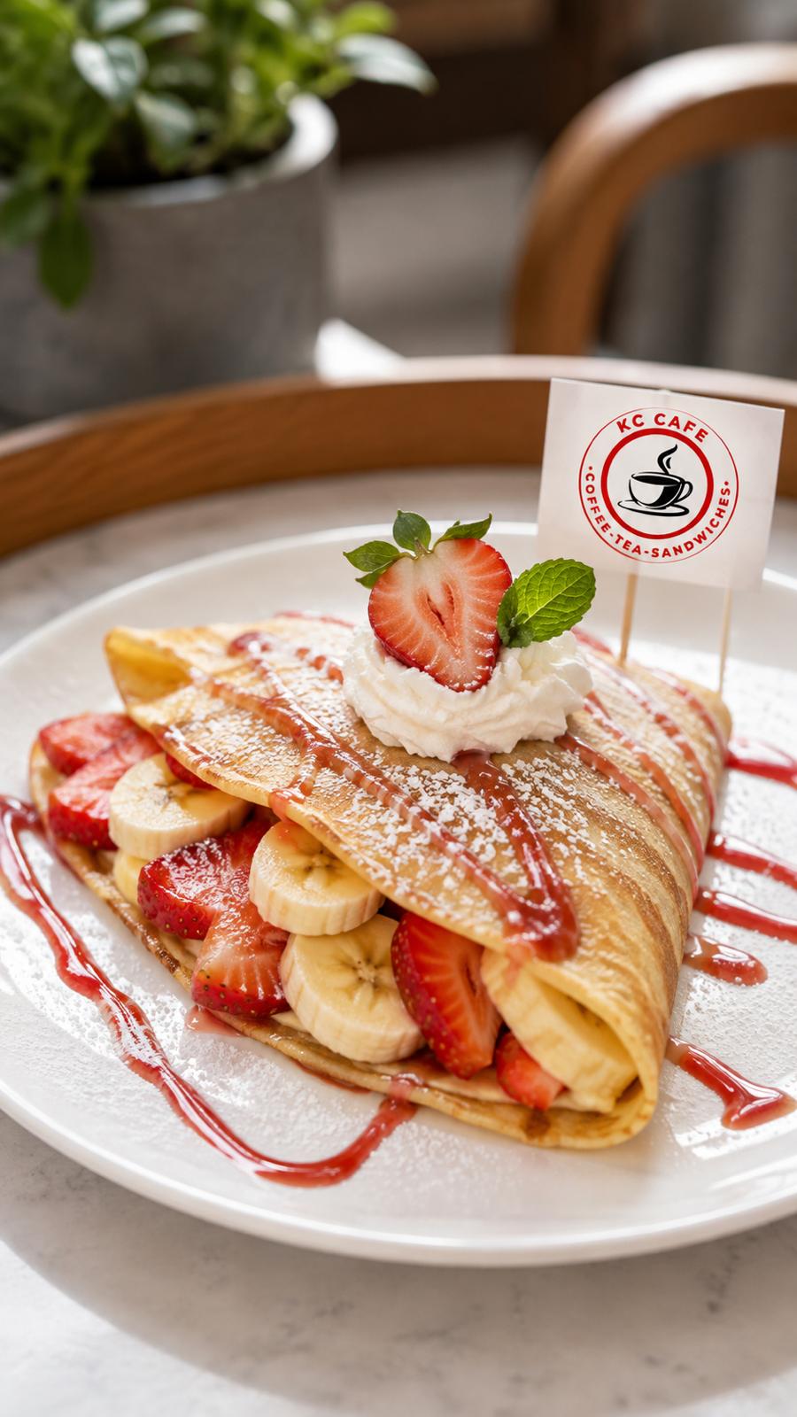 Banana Strawberry Crepe in Brooklyn NY