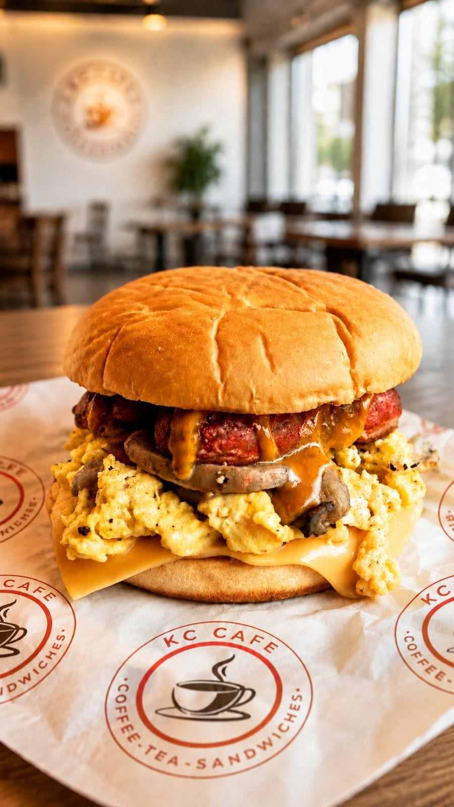 Hearty Morning Melt breakfast in Brooklyn NY